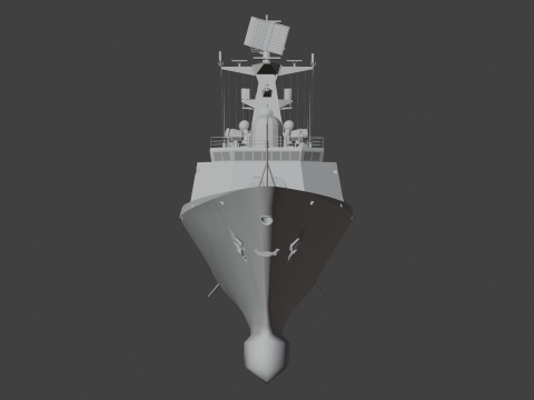 054A frigate Ship 3D Model