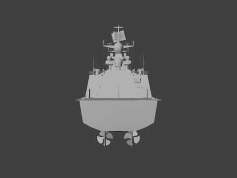 054A frigate Ship 3D Model