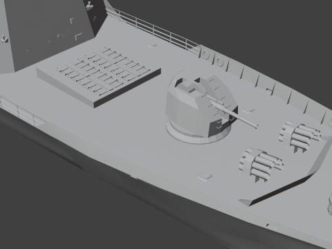 054A frigate Ship 3D Model