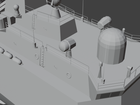 054A frigate Ship 3D Model