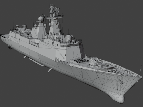 054A frigate Ship 3D Model