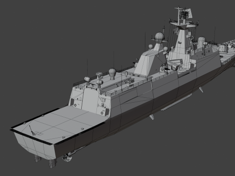 054A frigate Ship 3D Model
