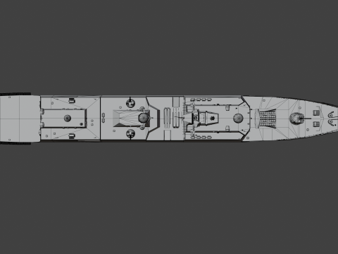 054A frigate Ship 3D Model