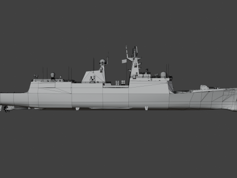 054A frigate Ship 3D Model