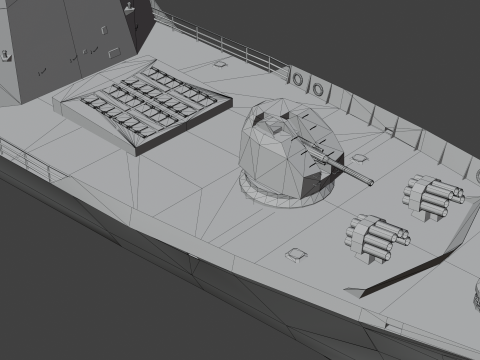 054A frigate Ship 3D Model