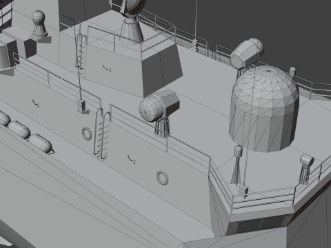 054A frigate Ship 3D Model