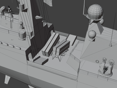 054A frigate Ship 3D Model