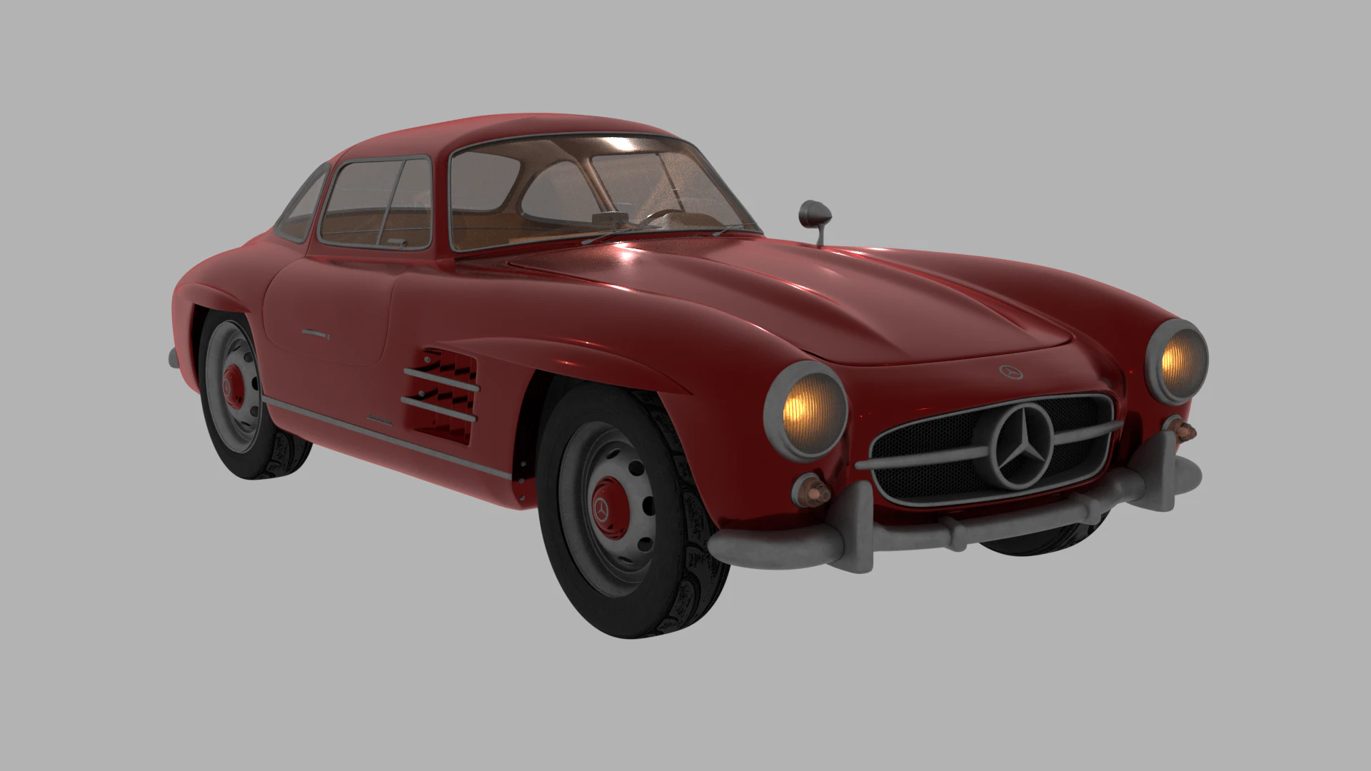 Mercedes Benz 300 SL 3D Model .c4d .max .obj .3ds .fbx .stl .blend 
