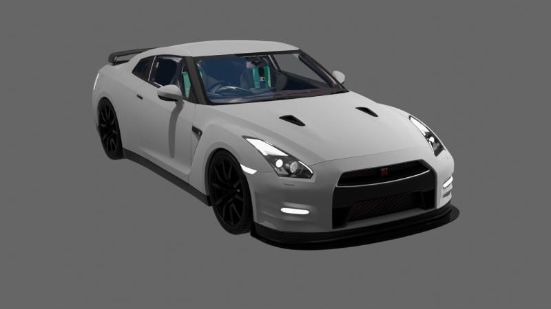 Nissan GT-R 2015 3D Модель .c4d .max .obj .3ds .fbx .stl .blend 