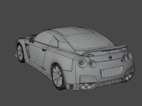 Nissan GT-R 2015 3D Модель