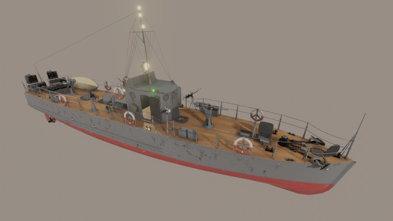 Small hunter of the MO-4 type 3D मॉडल .c4d .max .obj .3ds .fbx .stl .blend 