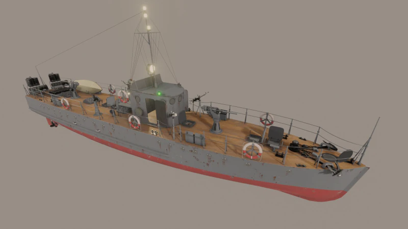 Pequeno caçador do tipo MO-4 Modelo 3D .c4d .max .obj .3ds .fbx .stl .blend