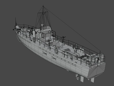 Pequeno ca&ccedil;ador do tipo MO-4 Modelo 3D