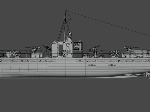 Pequeno ca&ccedil;ador do tipo MO-4 Modelo 3D