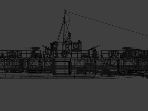 Pequeno ca&ccedil;ador do tipo MO-4 Modelo 3D