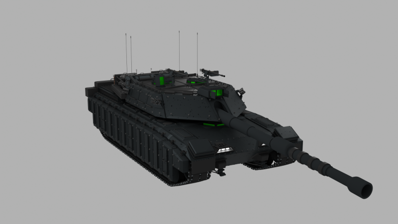 Tank Challenger 2 Model 3D .c4d .max .obj .3ds .fbx .stl .blend 