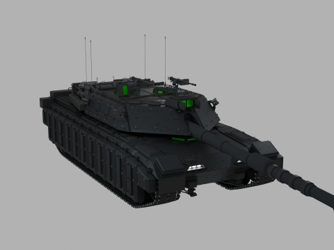 Tank Challenger 2 3D मॉडल