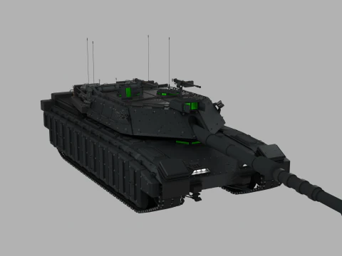 Char Challenger 2 Modèle 3D