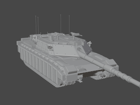 Tank Challenger 2 Model 3D