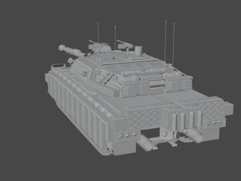 Tank Challenger 2 Model 3D