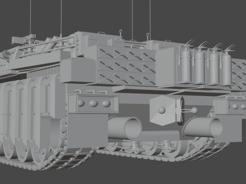 Tank Challenger 2 Model 3D