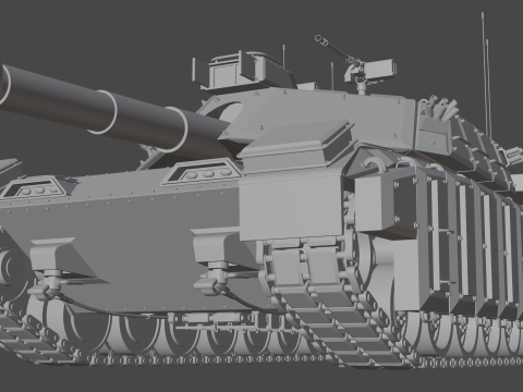 Tank Challenger 2 Model 3D