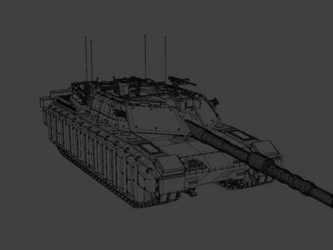 Tank Challenger 2 3D Model