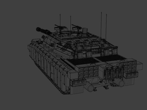 Tank Challenger 2 3D Model