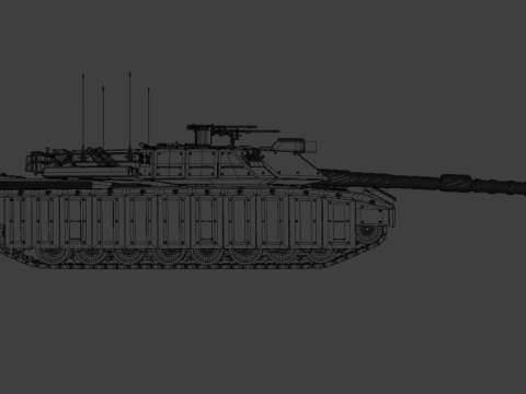 Tank Challenger 2 Model 3D