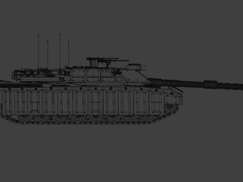 Tank Challenger 2 3D Model