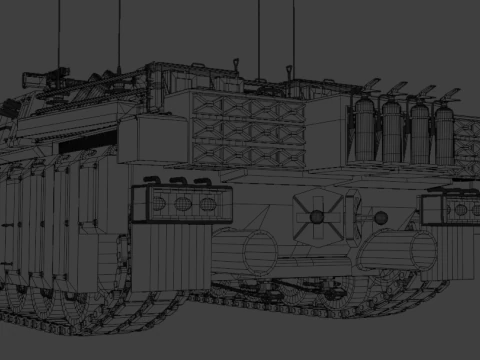 Tank Challenger 2 3D Model