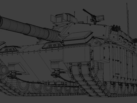 Tank Challenger 2 3D Model