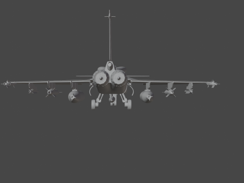 ORCA Twin Engine 3D Model
