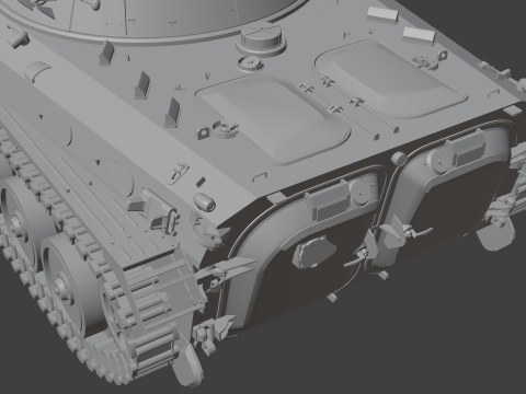 BMP-2 tank 3D मॉडल