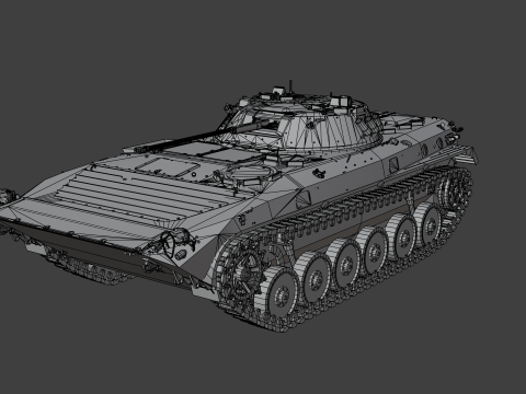 BMP-2 tank 3D मॉडल