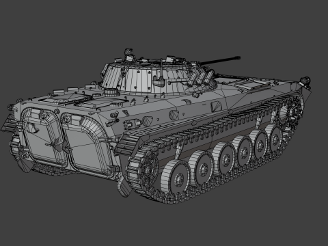 BMP-2 tank 3D मॉडल