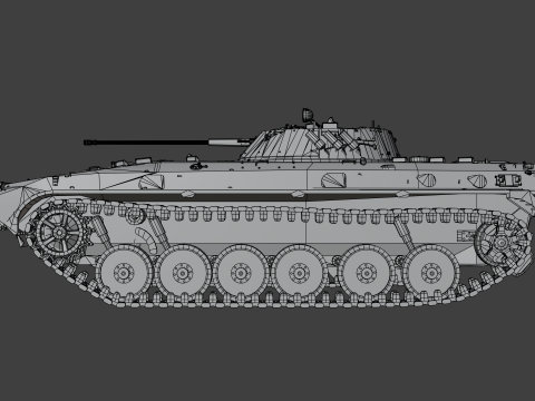 BMP-2 tank 3D मॉडल
