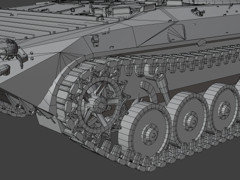 BMP-2 tank 3D मॉडल