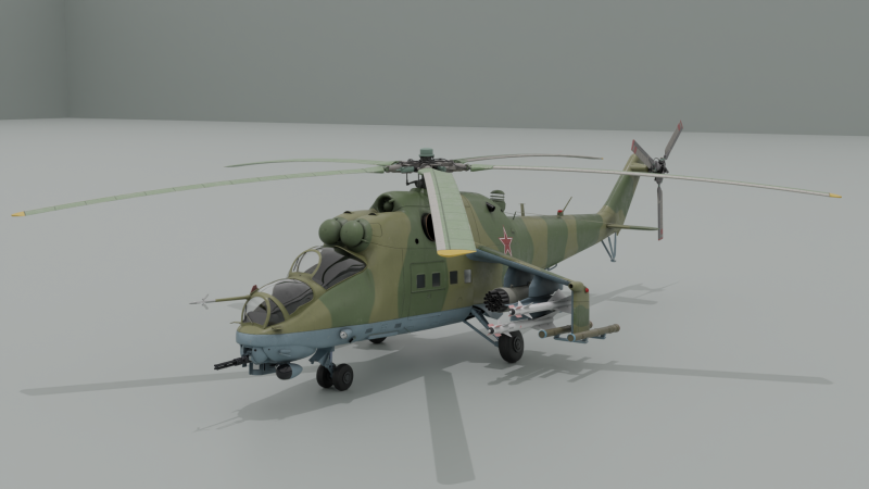 ミル Mi-24V ハインド 3Dモデル .c4d .max .obj .3ds .fbx .stl .blend