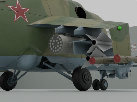 ミル Mi-24V ハインド 3Dモデル