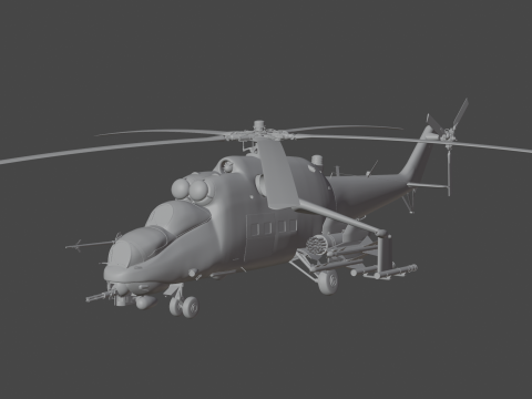 ミル Mi-24V ハインド 3Dモデル