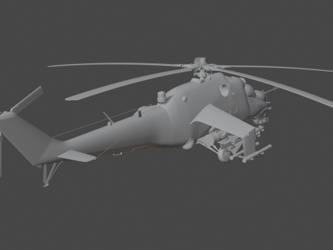 ミル Mi-24V ハインド 3Dモデル