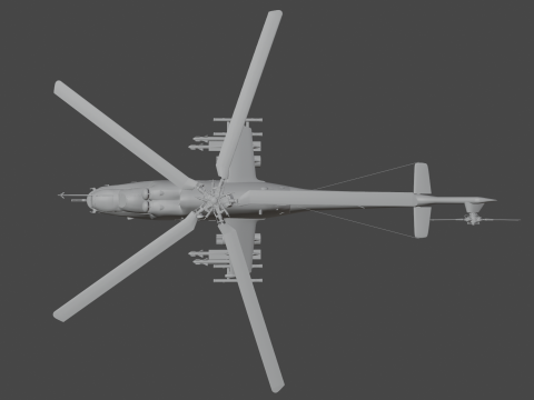 ミル Mi-24V ハインド 3Dモデル