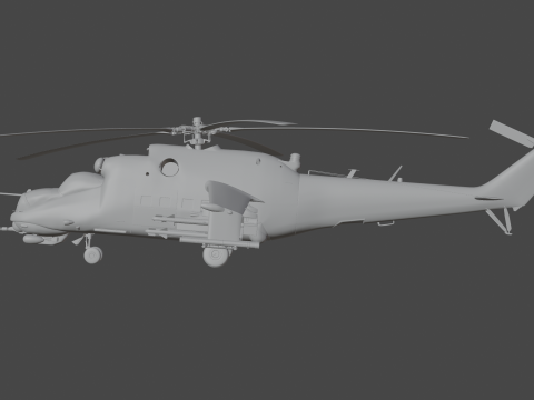 ミル Mi-24V ハインド 3Dモデル