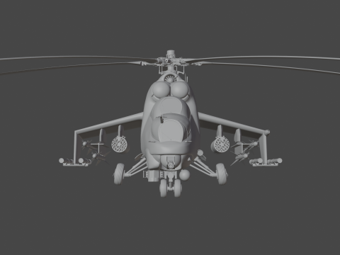 ミル Mi-24V ハインド 3Dモデル