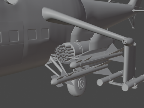 ミル Mi-24V ハインド 3Dモデル