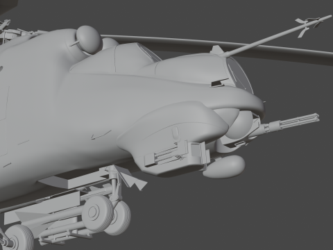 ミル Mi-24V ハインド 3Dモデル