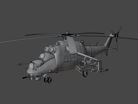 ミル Mi-24V ハインド 3Dモデル