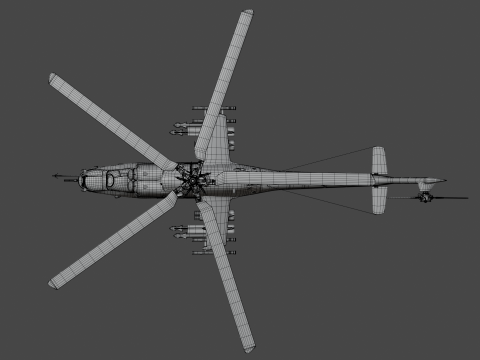 ミル Mi-24V ハインド 3Dモデル