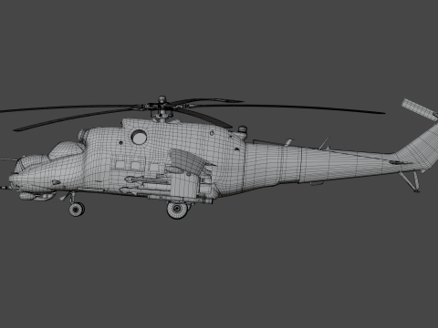 ミル Mi-24V ハインド 3Dモデル